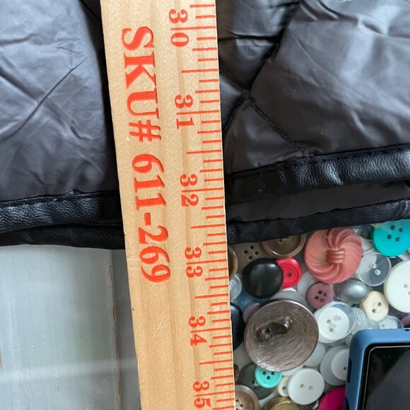 Michael Kors Puffer Coat Size Small Packable Down Quilted Hooded Full Zip Black - Picture 6 of 7